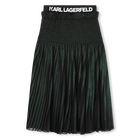 Pleated iridescent midi skirt KARL LAGERFELD KIDS 
                    GIRL