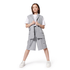 Long shorts with woven stripes DKNY 
                    GIRL