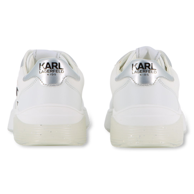 Lace-up trainers with badge KARL LAGERFELD KIDS GIRL