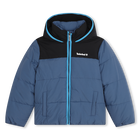 Water-repellent logo parka, BLUE, hi-res