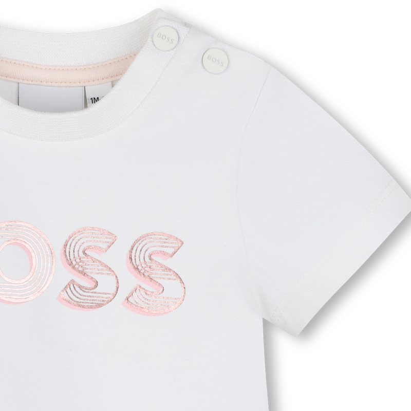 T-shirt with shiny print BOSS 
                        GIRL