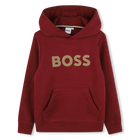 Hooded sweatshirt, CRIMSON, hi-res