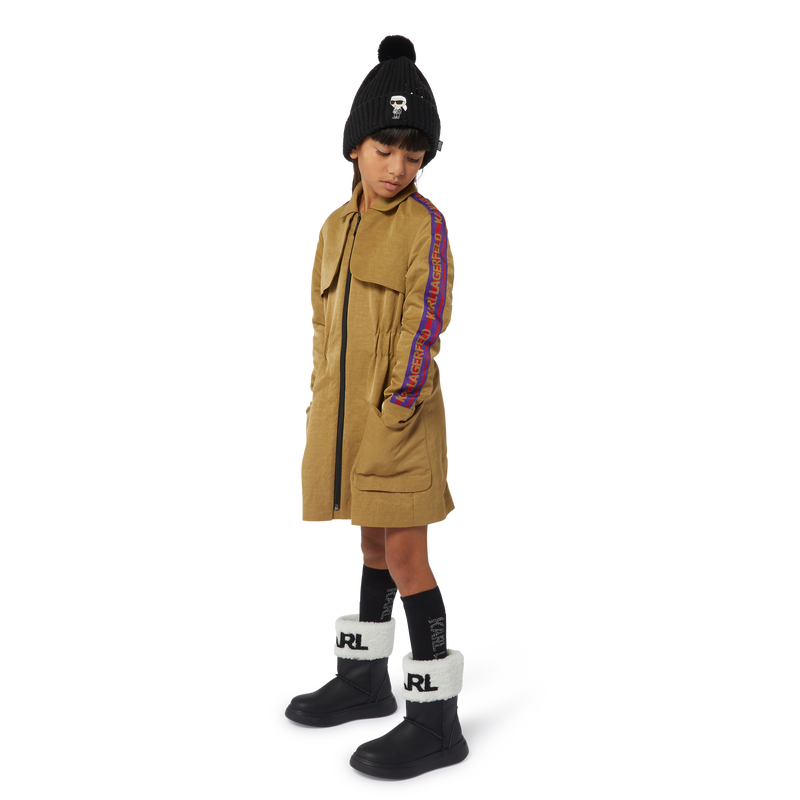 Cuffed leather ankle boots KARL LAGERFELD KIDS 
                        GIRL