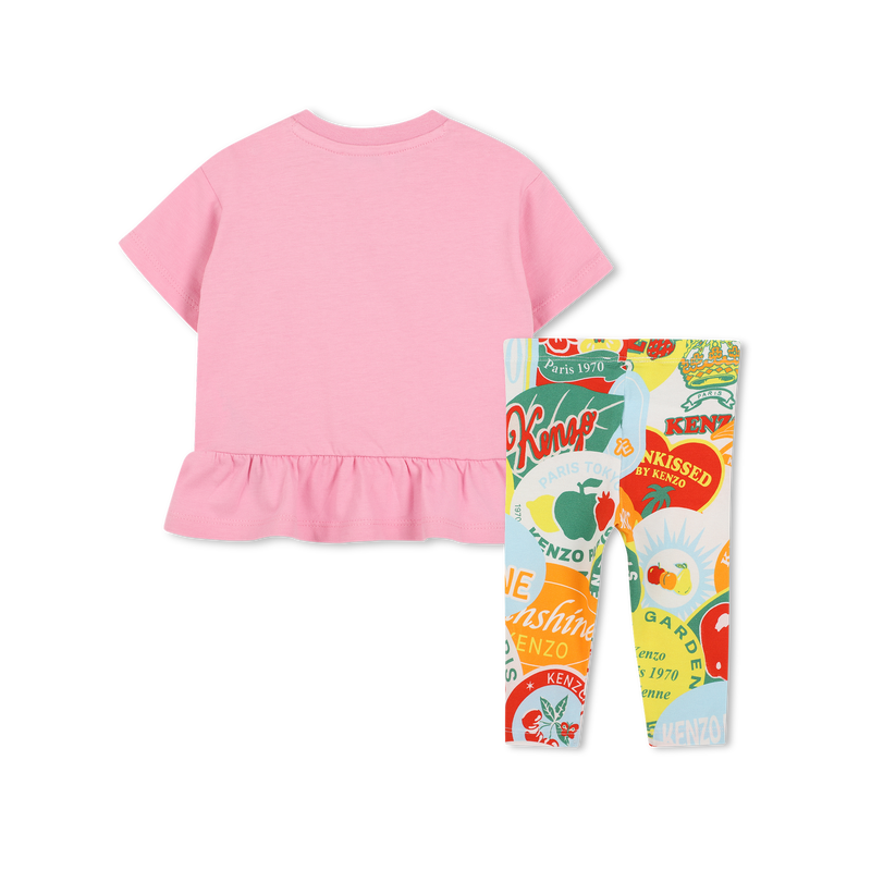 Cotton T-shirt and leggings KENZO KIDS 
                        GIRL