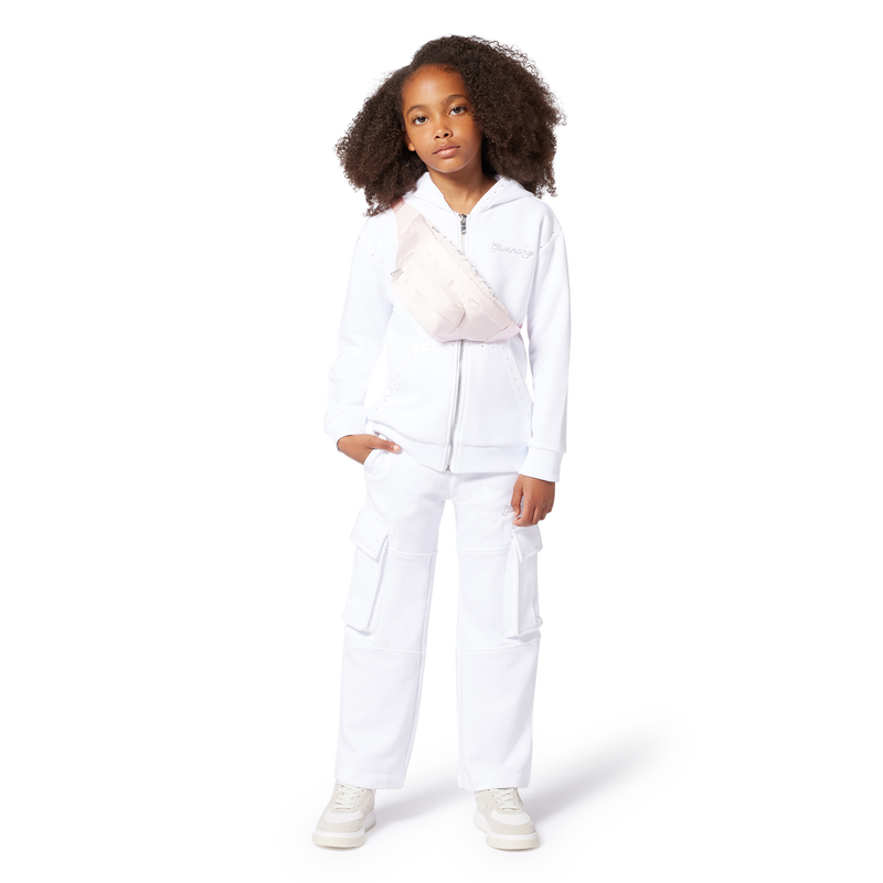 Fleece trousers with diamant&eacute;s GIVENCHY 
                        GIRL