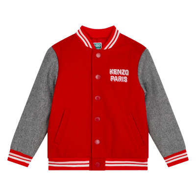 Embroidered woollen jacket KENZO KIDS GIRL