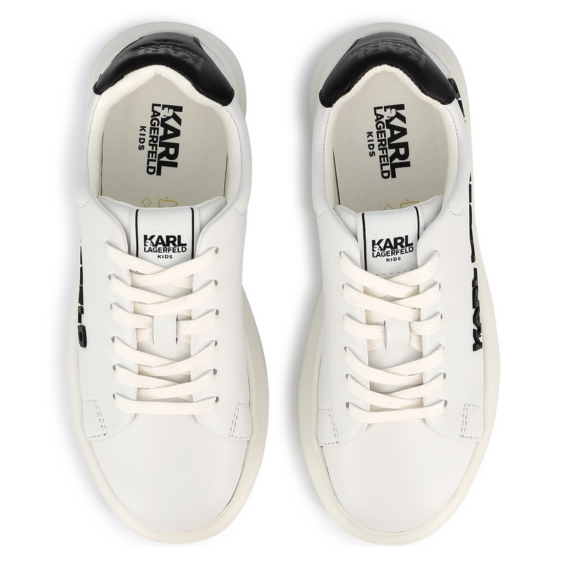 Lace-up leather trainers KARL LAGERFELD KIDS 
                        UNISEX