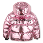 Hooded down jacket KARL LAGERFELD KIDS 
                    GIRL