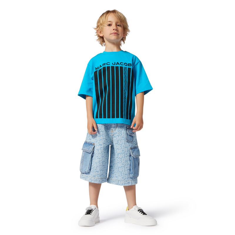 Two-tone cotton T-shirt MARC JACOBS 
                        BOY