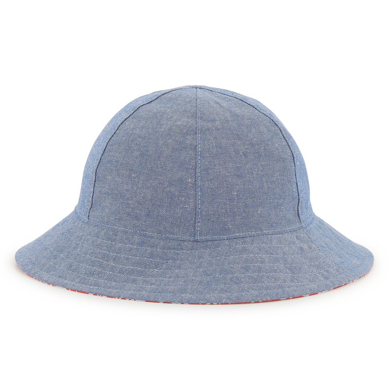 Reversible cotton bucket hat KENZO KIDS 
                        UNISEX