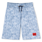 Denim-effect running shorts HUGO 
                    BOY