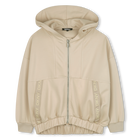 Hooded cardigan, SAND, hi-res
