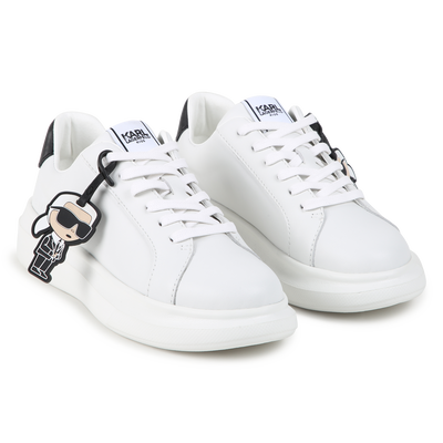 Leather lace-up trainers KARL LAGERFELD KIDS BOY