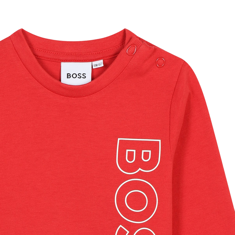 Cotton Long-Sleeve BOSS 
                        BOY