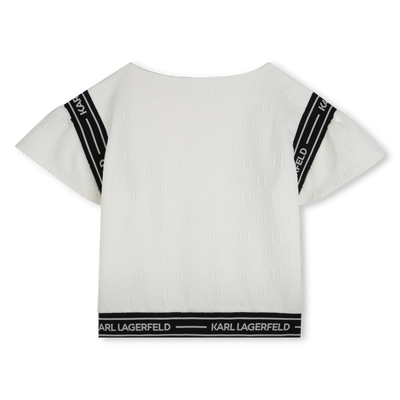 T-shirt with frilled sleeves KARL LAGERFELD KIDS GIRL