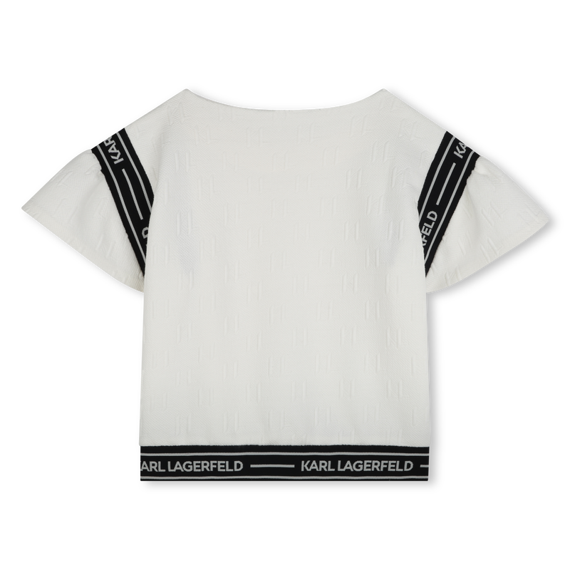 T-shirt with frilled sleeves KARL LAGERFELD KIDS 
                        GIRL