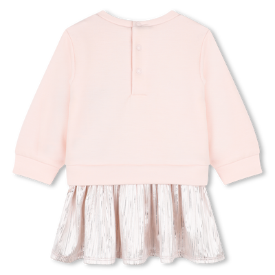 Bi-material dress with sequins MICHAEL KORS GIRL