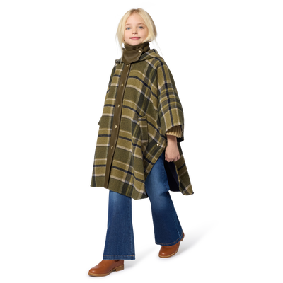 Plaid cape coat CHLOE GIRL