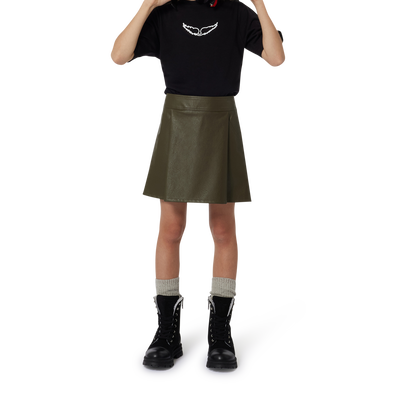 Crinkle-effect straight skirt ZADIG & VOLTAIRE GIRL