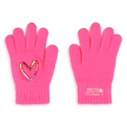 Sequin heart gloves, PINK, hi-res