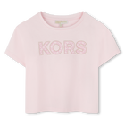 Cropped cotton T-shirt, MARSHMALLOW, hi-res