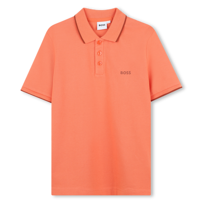 Plain cotton piqu&eacute; polo shirt BOSS BOY
