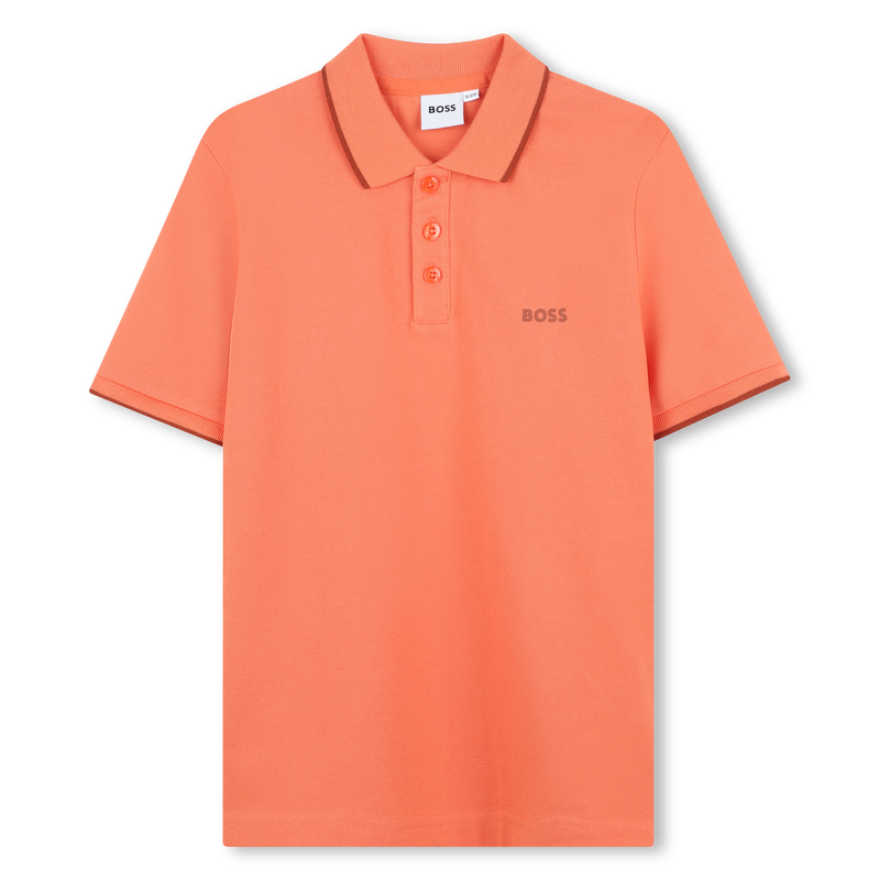 Plain cotton piqu&eacute; polo shirt BOSS 
                        BOY