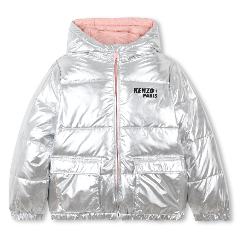 Reversible polyester down jacket KENZO KIDS 
                        GIRL