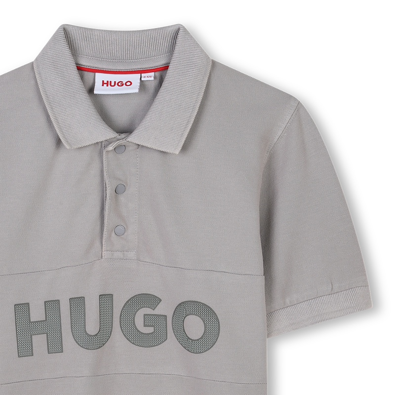 Short-sleeved piqu&eacute; polo shirt HUGO 
                        BOY
