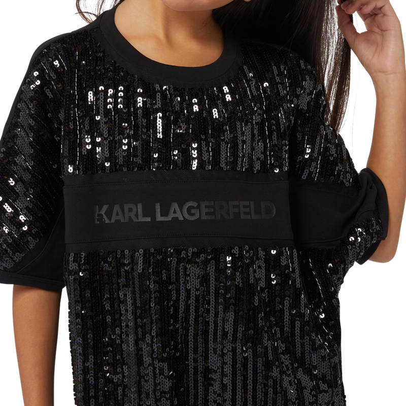 Beaded and sequinned dress KARL LAGERFELD KIDS 
                        GIRL