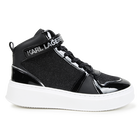 Leather high-top trainers KARL LAGERFELD KIDS 
                    GIRL