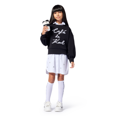 Embroidered sweatshirt KARL LAGERFELD KIDS GIRL
