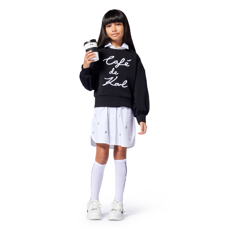 Embroidered sweatshirt KARL LAGERFELD KIDS 
                        GIRL
