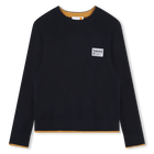 Knitted cotton jumper, NIGHT, hi-res