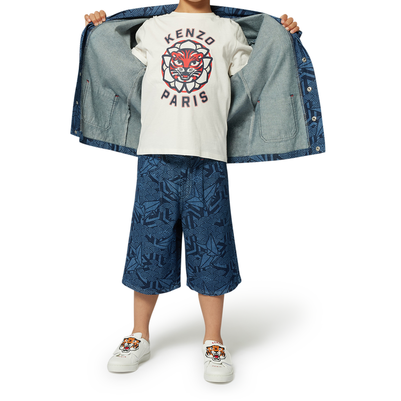 Printed denim jacket KENZO KIDS 
                        UNISEX