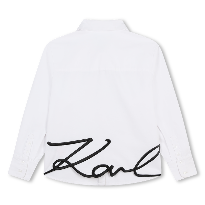 Shirt with logo embroidery KARL LAGERFELD KIDS 
                        GIRL