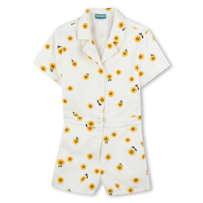 Cotton shorts playsuit KENZO KIDS GIRL