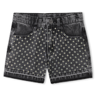 Denim shorts with diamant&eacute;s MARC JACOBS 
                    GIRL