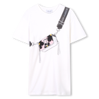 Short-sleeved cotton dress, IVORY, hi-res