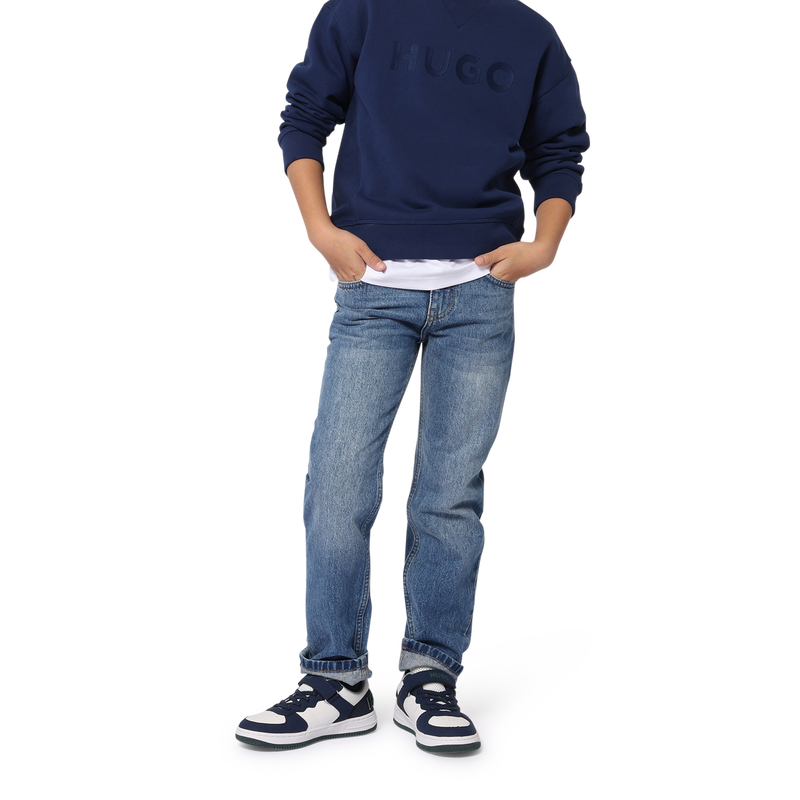 Straight cotton jeans HUGO 
                        BOY