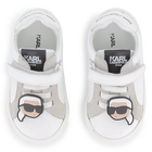 Low-top cowhide sneakers KARL LAGERFELD KIDS 
                    UNISEX