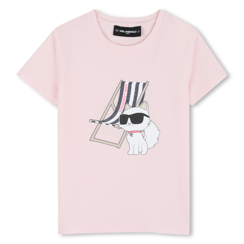 SHORT SLEEVE T-SHIRT KARL LAGERFELD KIDS 
                        GIRL