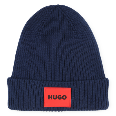 Knitted cotton hat HUGO UNISEX
