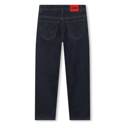 Straight cotton 5-pocket jeans HUGO BOY