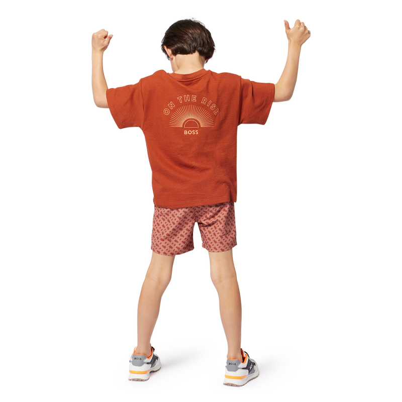 Embroidered cotton T-shirt BOSS 
                        BOY