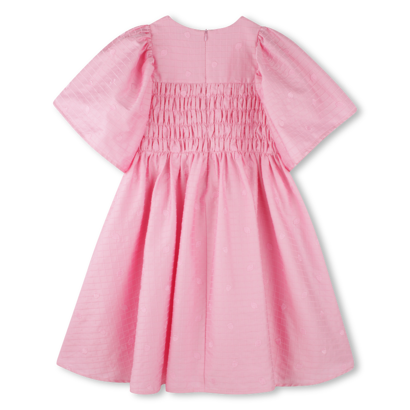 Embroidered cotton satin dress KENZO KIDS 
                        GIRL