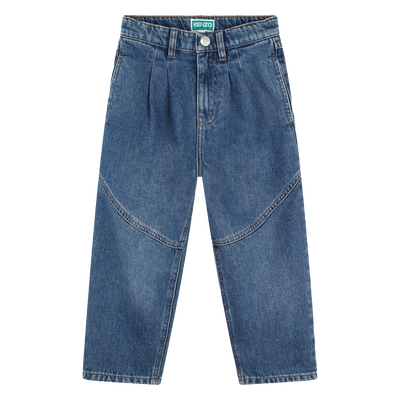 Pleated panelled jeans KENZO KIDS GIRL