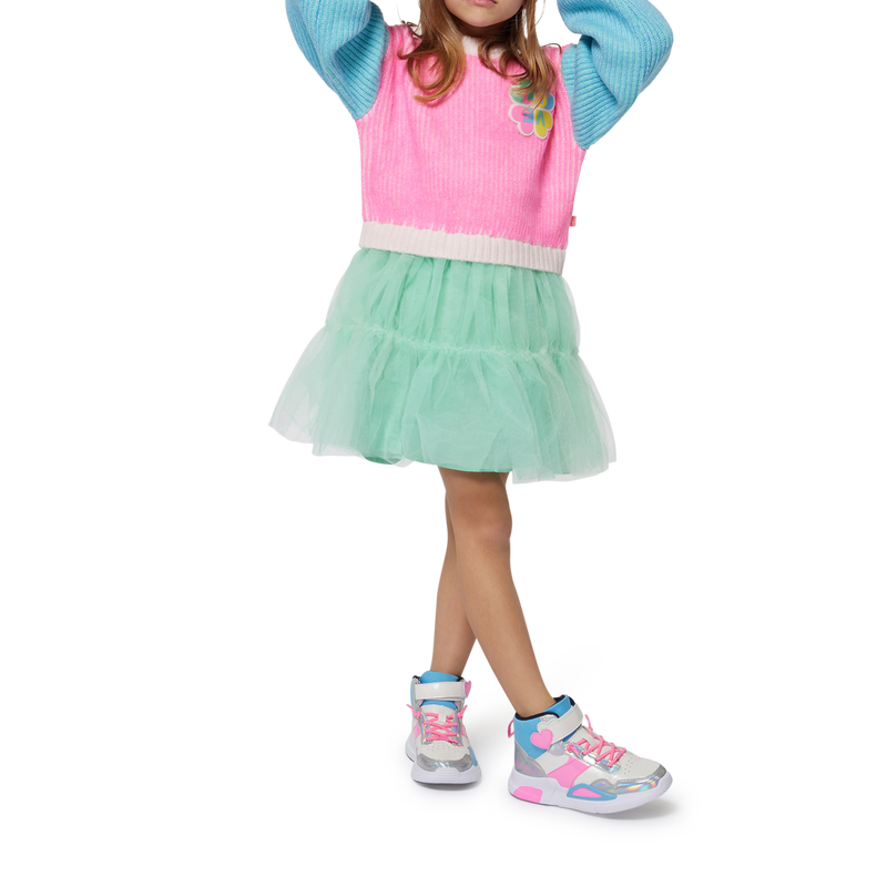 Bi-material dress BILLIEBLUSH 
                        GIRL