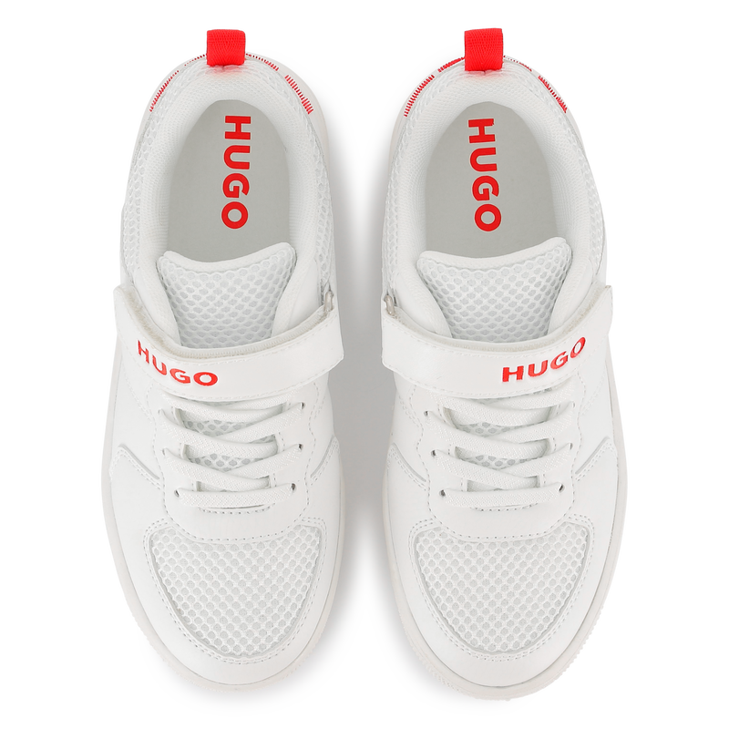 Lace-up hook-and-loop trainers HUGO 
                        BOY