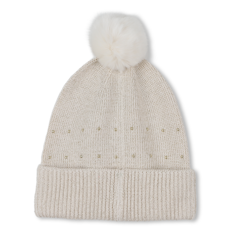 Knitted hat with pompom MICHAEL KORS 
                        GIRL